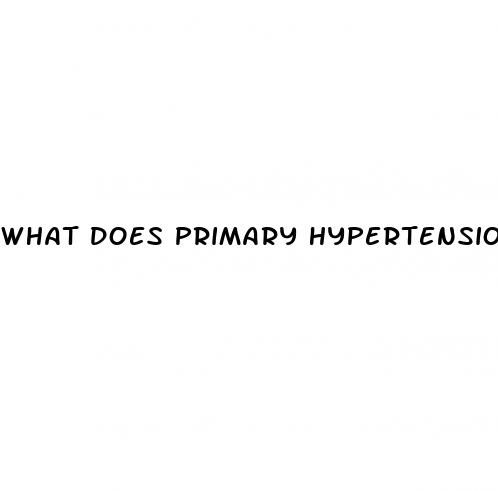 what does primary hypertension effect
