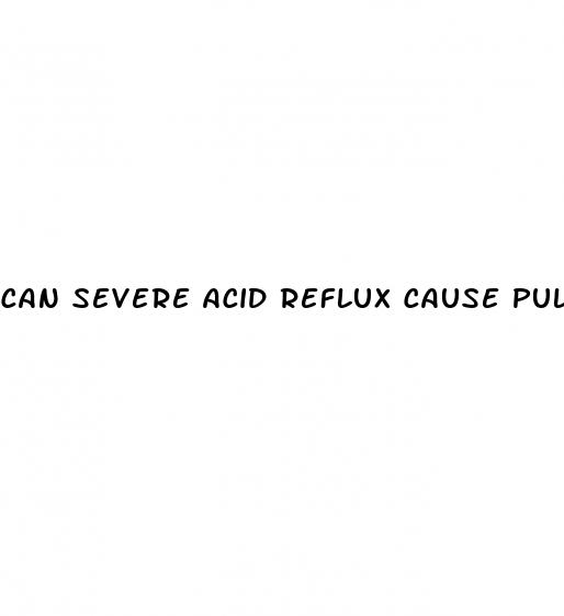 can severe acid reflux cause pulmonary hypertension