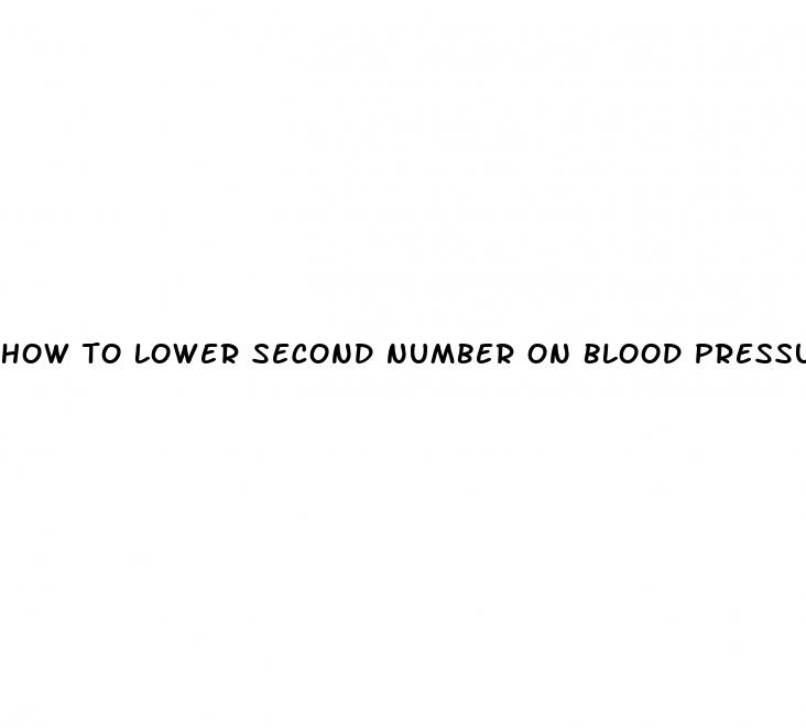 how to lower second number on blood pressure