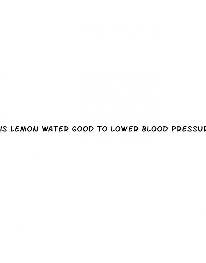 is lemon water good to lower blood pressure