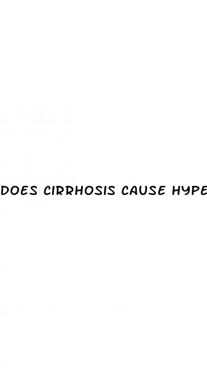 does cirrhosis cause hypertension