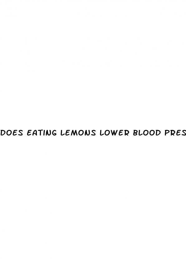 does eating lemons lower blood pressure