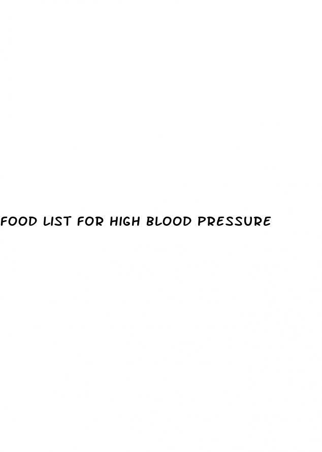 food list for high blood pressure