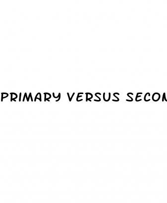 primary versus secondary hypertension