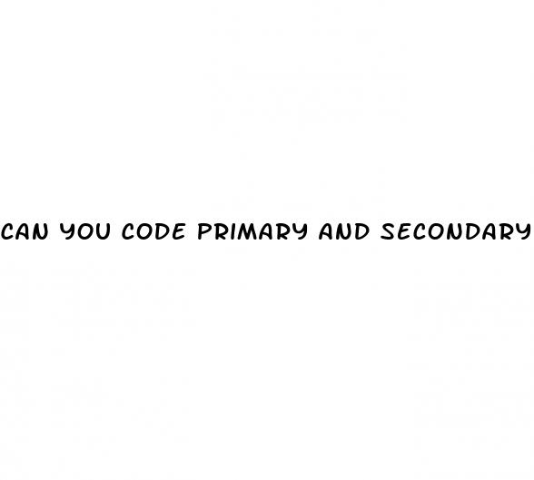 can you code primary and secondary hypertension