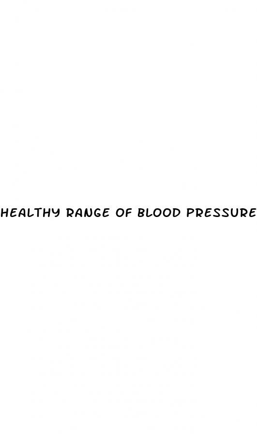 healthy range of blood pressure