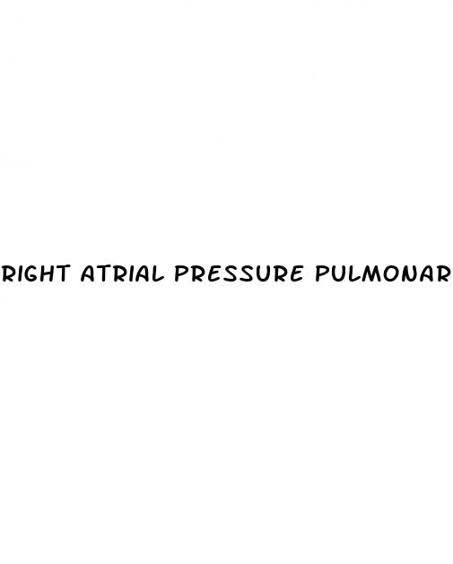 right atrial pressure pulmonary hypertension