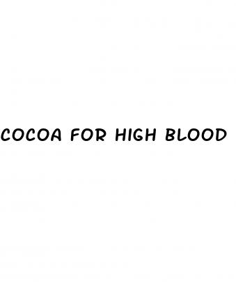 cocoa for high blood pressure