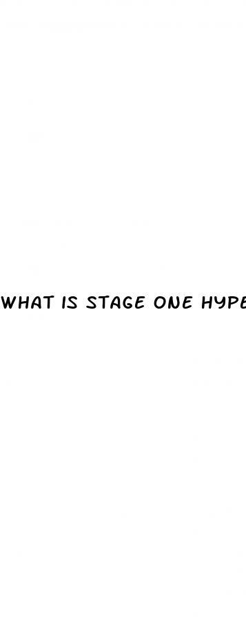 what is stage one hypertension mean