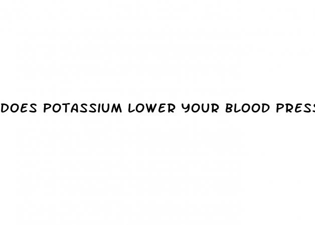does potassium lower your blood pressure