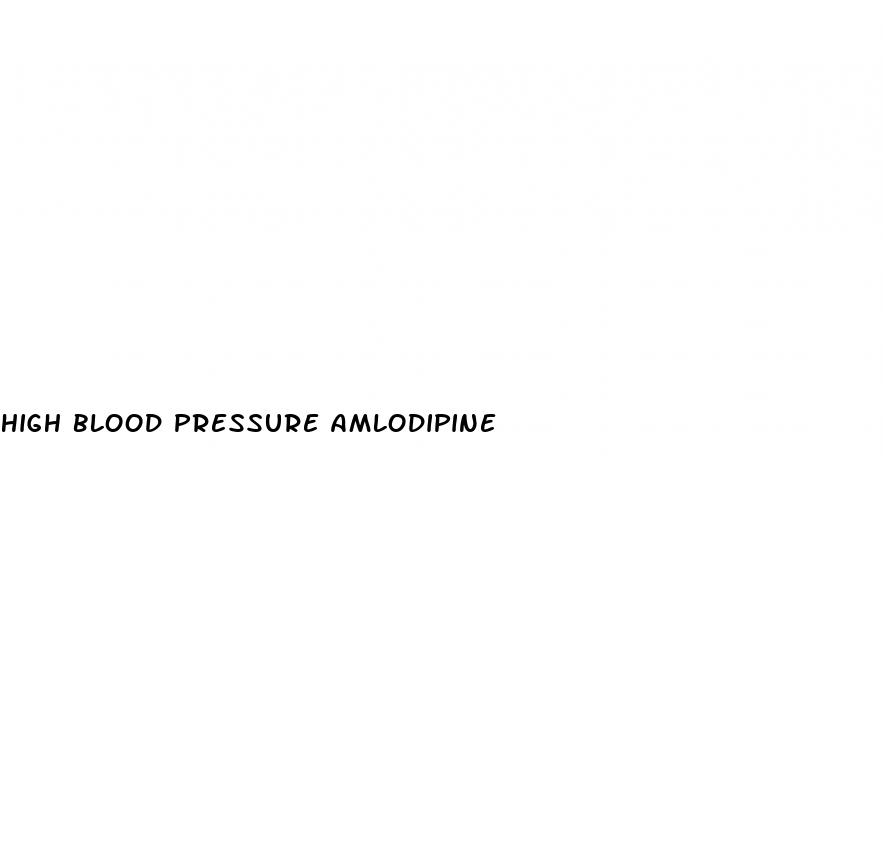 high blood pressure amlodipine