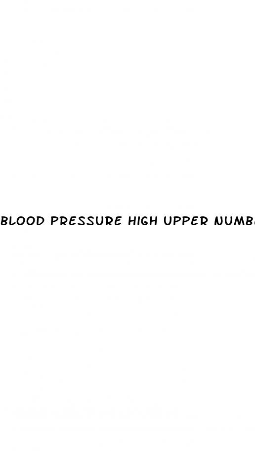 blood pressure high upper number low lower number