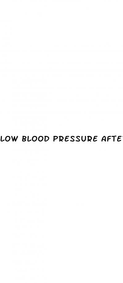 low blood pressure after hysterectomy surgery