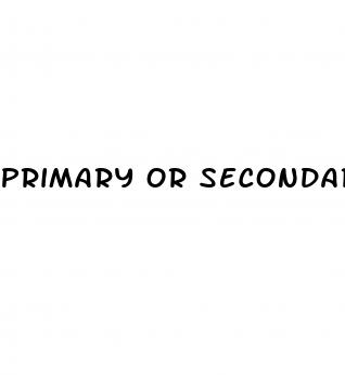 primary or secondary hypertension