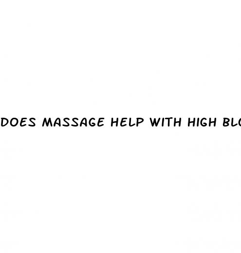 does massage help with high blood pressure