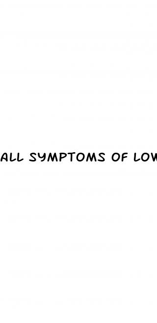 all symptoms of low blood pressure