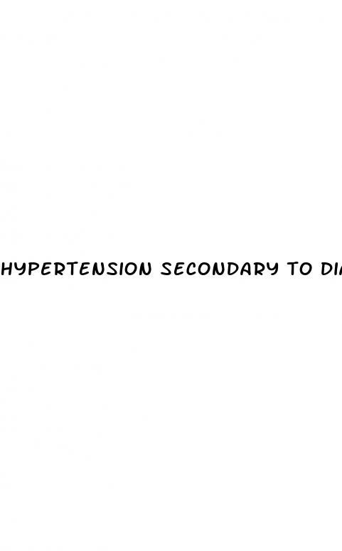 hypertension secondary to diabetes