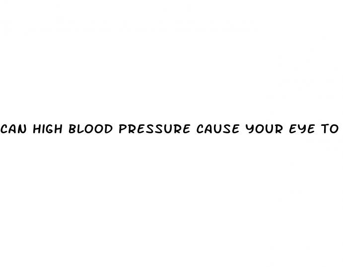 can high blood pressure cause your eye to turn red