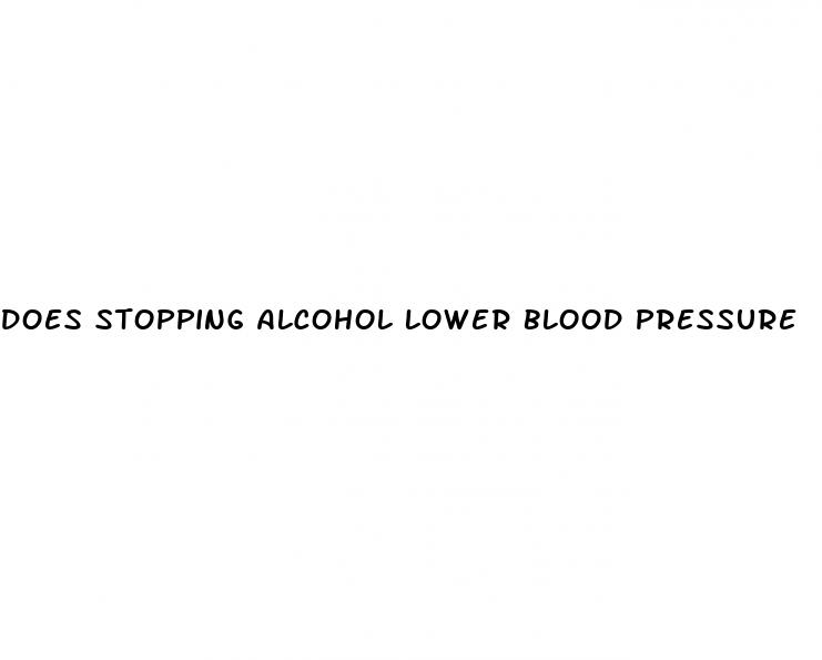 does stopping alcohol lower blood pressure