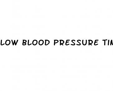 low blood pressure tingling in hands
