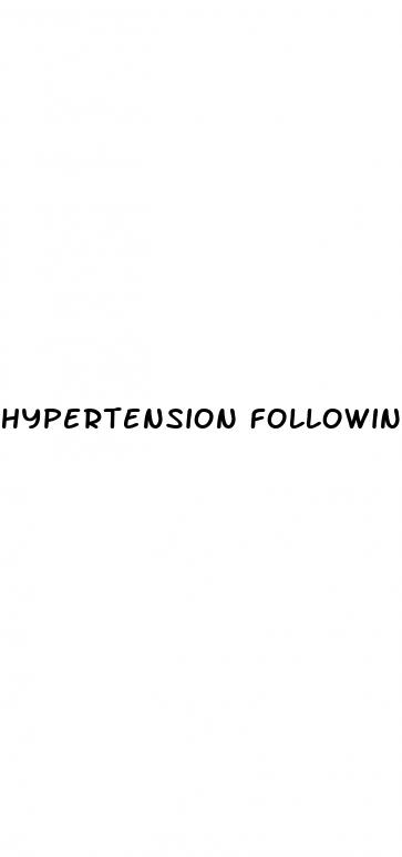 hypertension following head injury