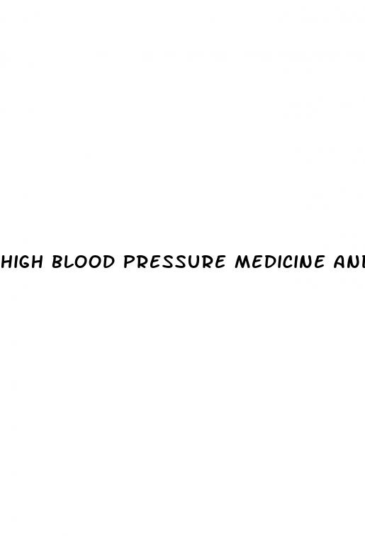 high blood pressure medicine and impotence