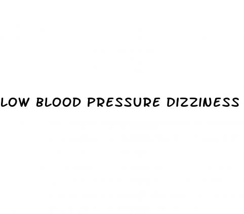 low blood pressure dizziness and headaches