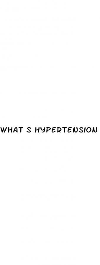 what s hypertension mean