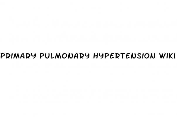 primary pulmonary hypertension wiki