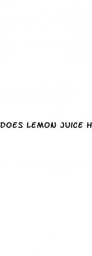 does lemon juice help hypertension