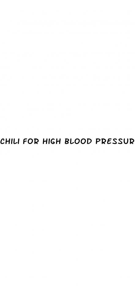 chili for high blood pressure