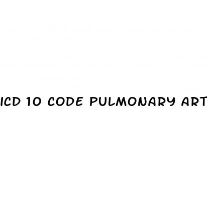 icd 10 code pulmonary artery hypertension