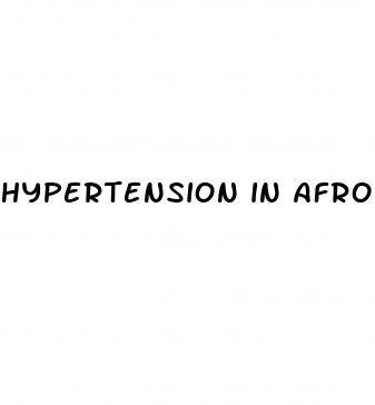 hypertension in afro caribbean