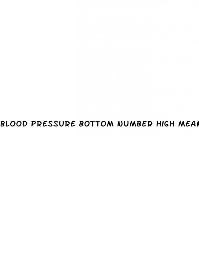 blood pressure bottom number high meaning
