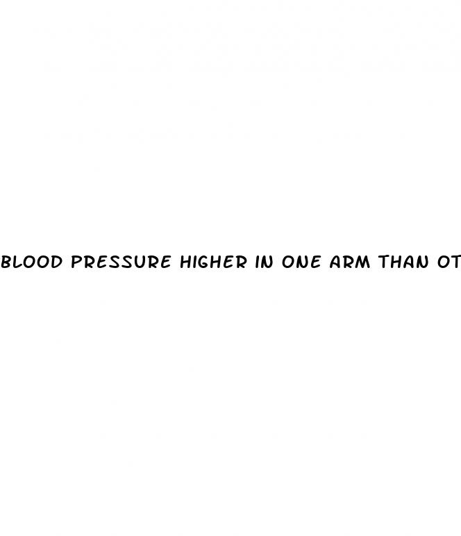 blood pressure higher in one arm than other