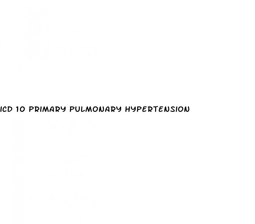 icd 10 primary pulmonary hypertension