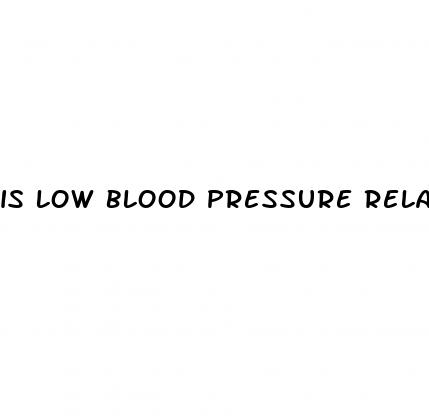 is low blood pressure related to anemia