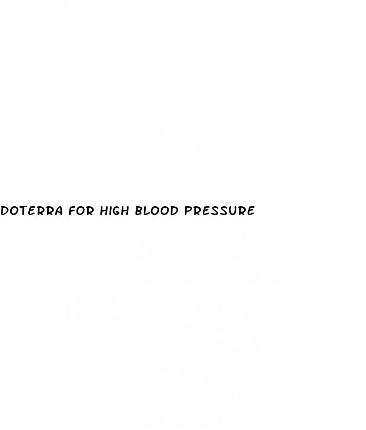 doterra for high blood pressure