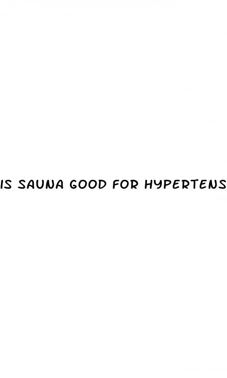 is sauna good for hypertension