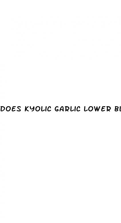 does kyolic garlic lower blood pressure