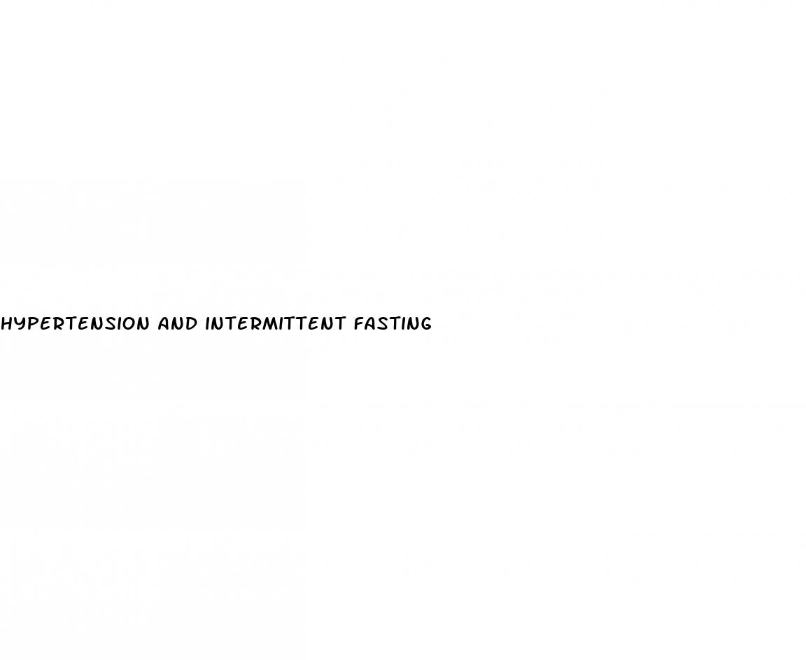 hypertension and intermittent fasting