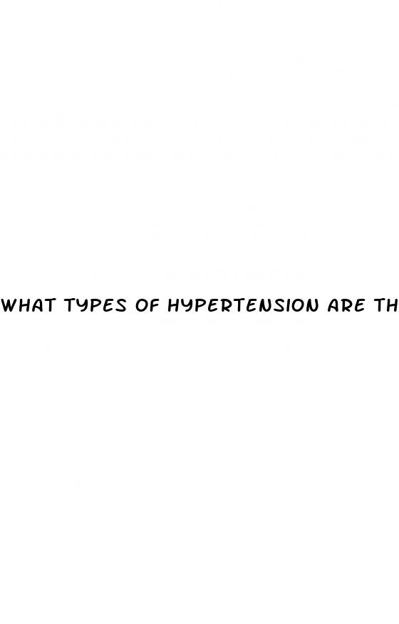 what types of hypertension are there