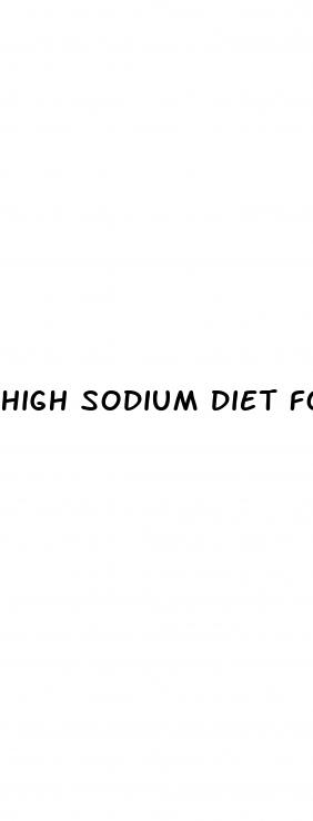 high sodium diet for low blood pressure