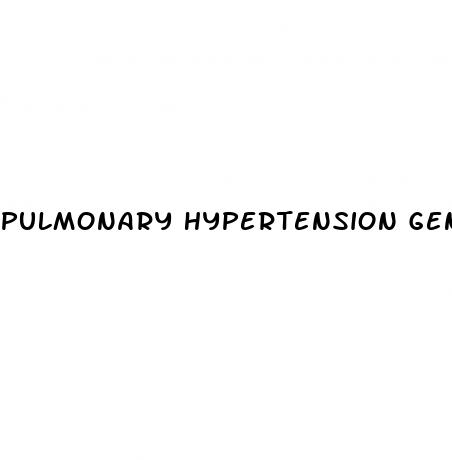 pulmonary hypertension genetic testing