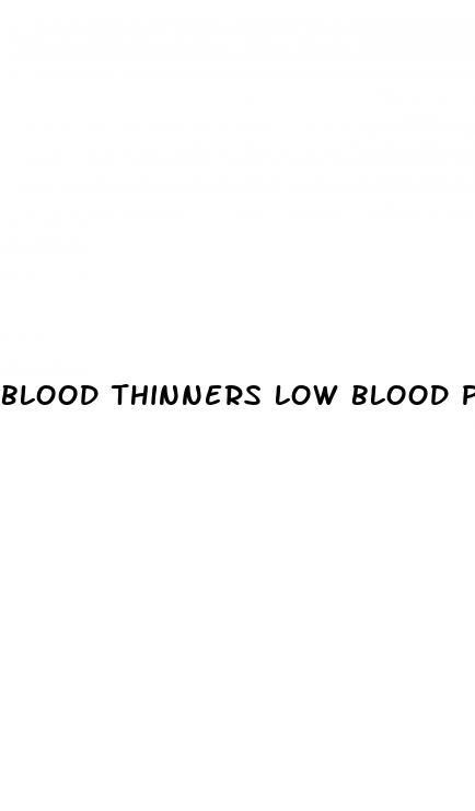 blood thinners low blood pressure