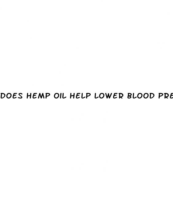 does hemp oil help lower blood pressure