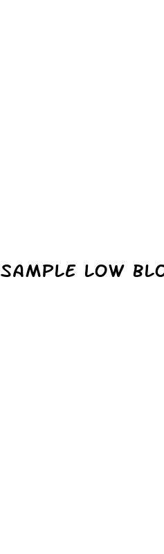 sample low blood pressure reading