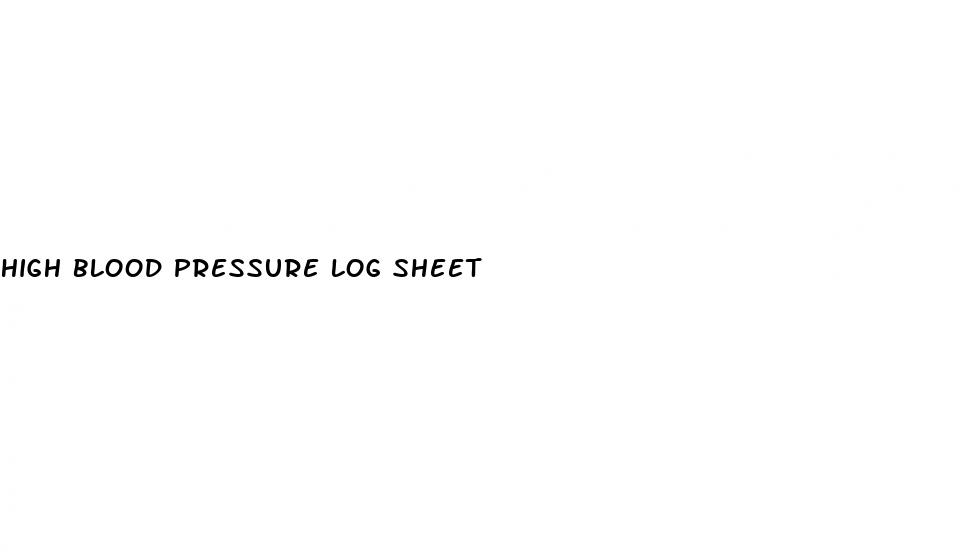 high blood pressure log sheet