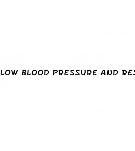 low blood pressure and restless legs