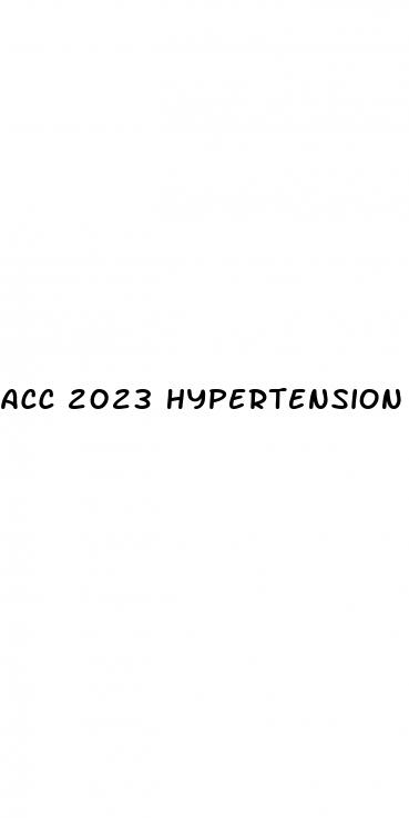 acc 2023 hypertension guidelines
